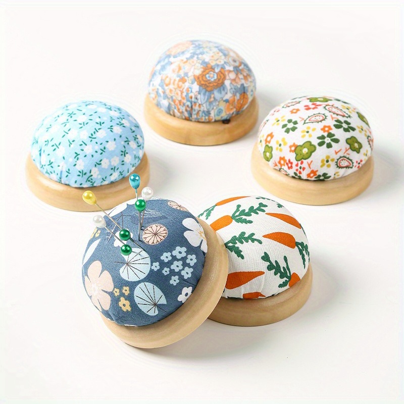 Sewing Pin Cushion - Soporte de madera de Color Ramdon,