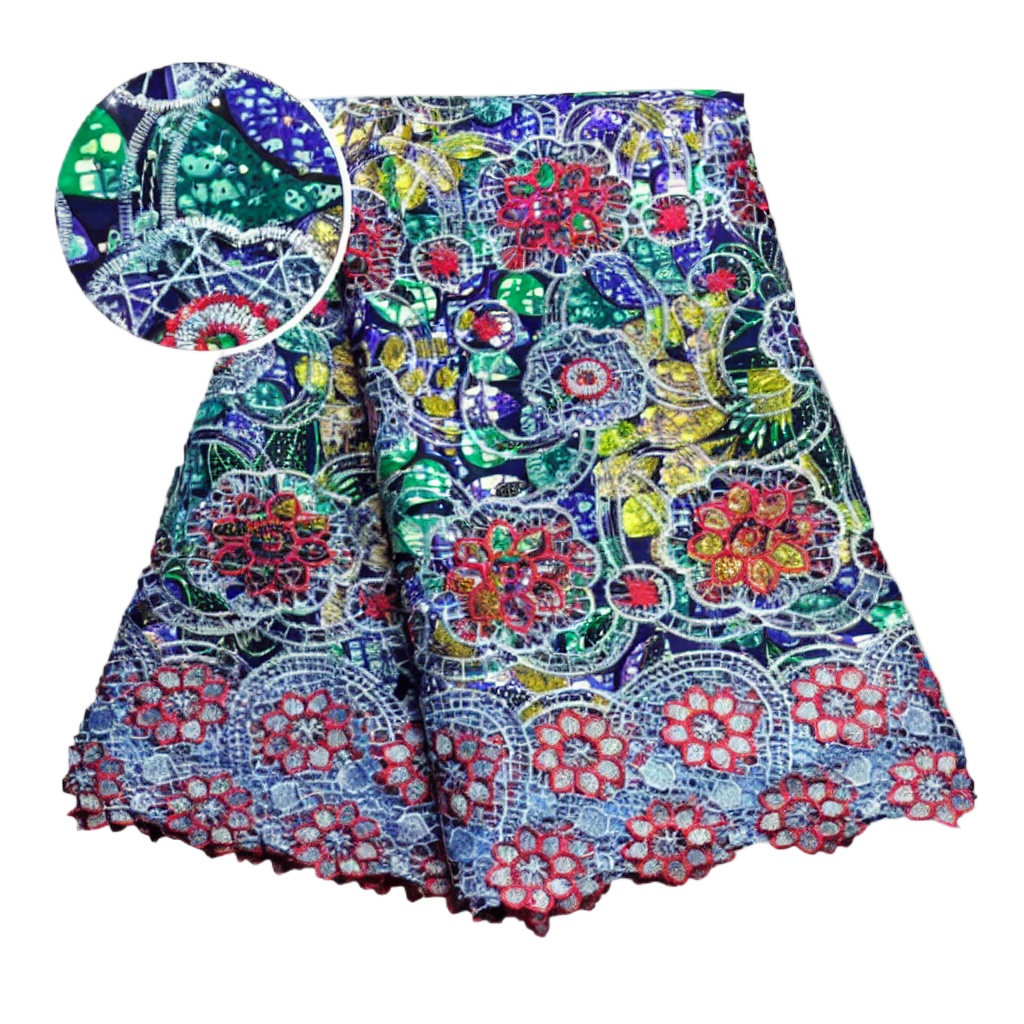 Sewing Batik Fabric - Tela de encaje africana de algodón