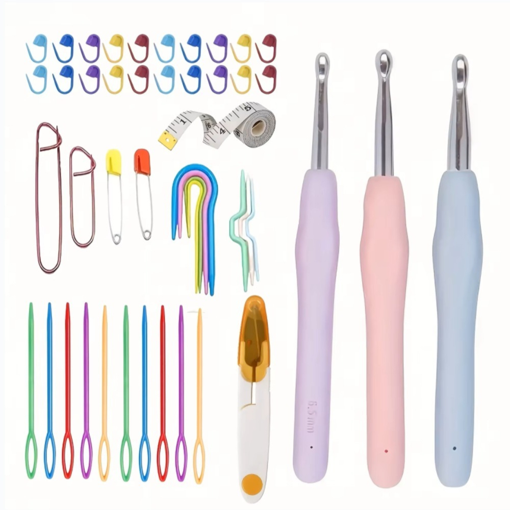 Textile Sewing Kit - Juego de Agujas de Ganchillo Ergonómicas