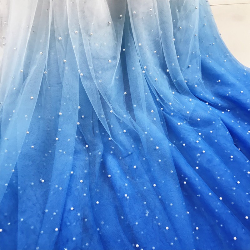 Sewing Batik Fabric - Tela de Tul Degradado con Malla