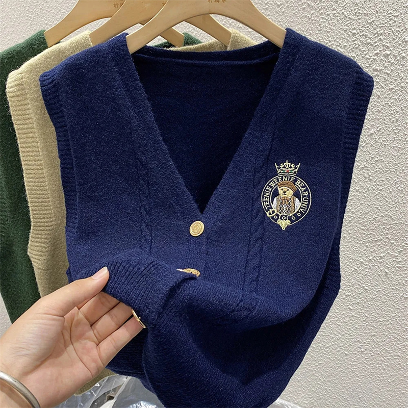 Nuevo chaleco bordado de oso d - Sewing Vest reseña y precio