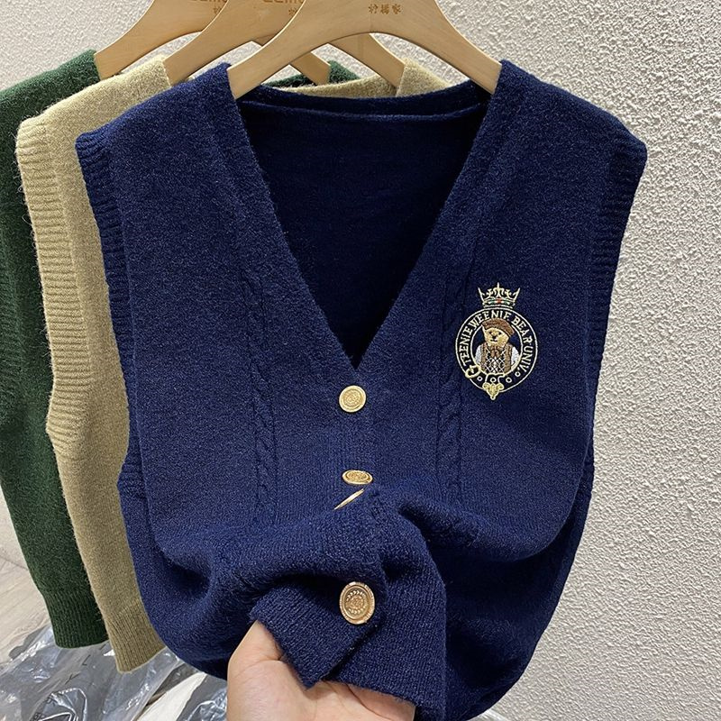 Nuevo chaleco bordado de oso d - Sewing Vest reseña y precio