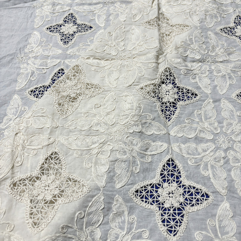 Tela de Algodón con Bordado de - Sewing Eyelet Fabric reseña y precio