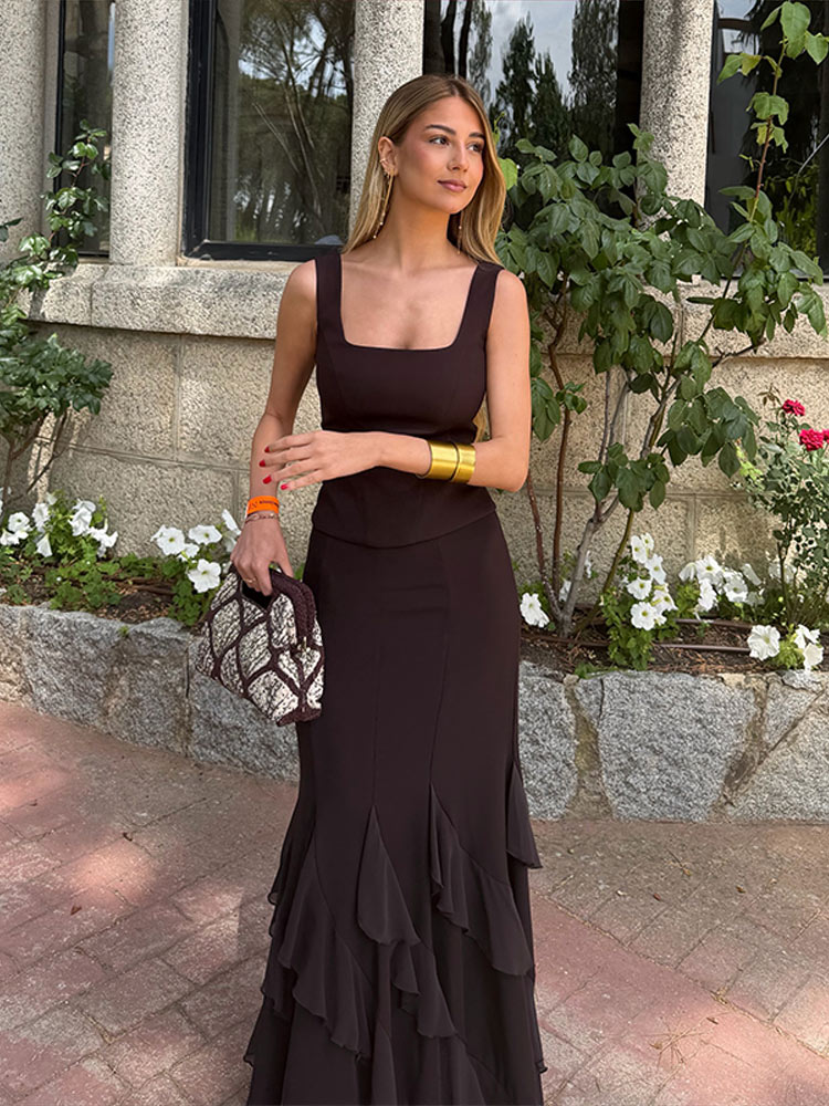Elegante Traje de Falda y Top  - Sewing Vest reseña y precio