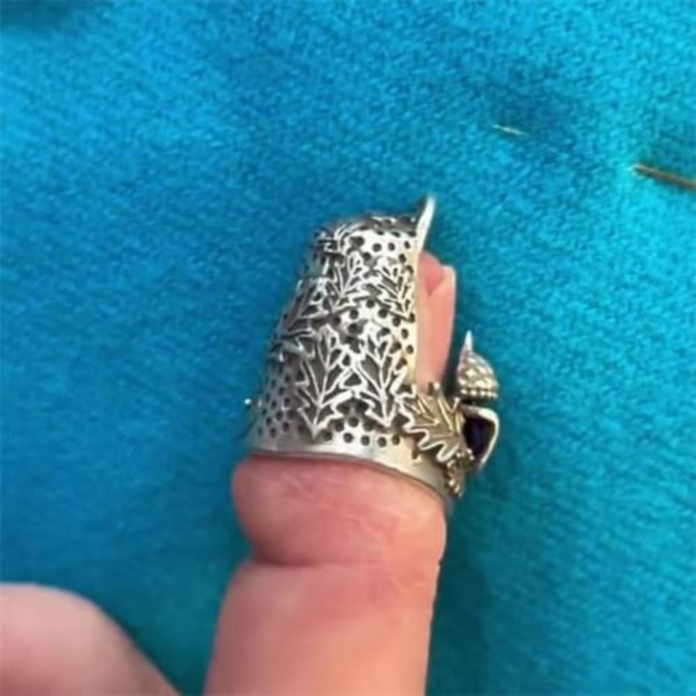 Dedal de metal abierto con for - Sewing Thimble Metal reseña y precio
