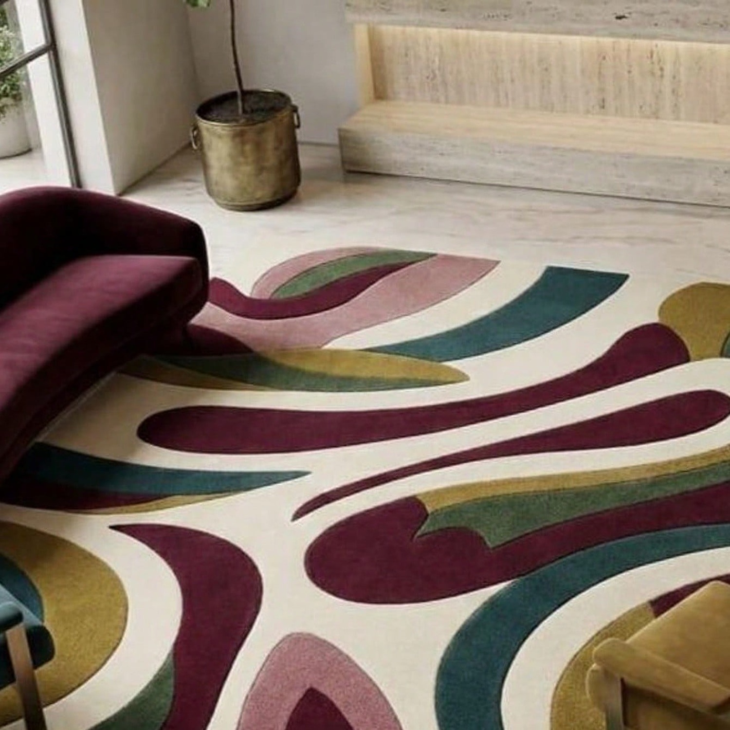 Alfombra con Patrón Abstracto, - Century Textile & Sewing Supply Photos reseña y precio